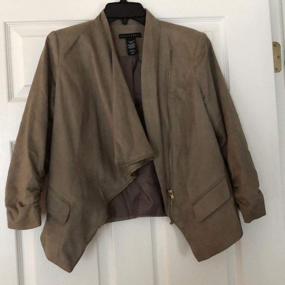 Apostrophe Faux Suede Jacket
